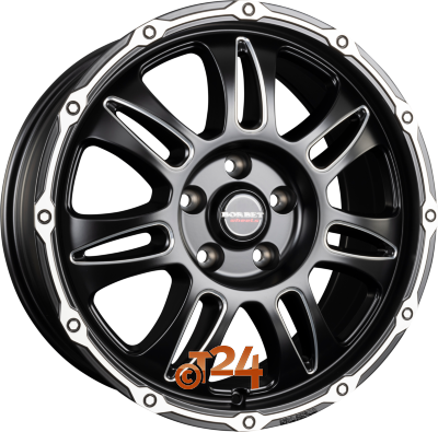 BORBET Velgen - CW8 Black Rim Window Polished Matt - 18 inch