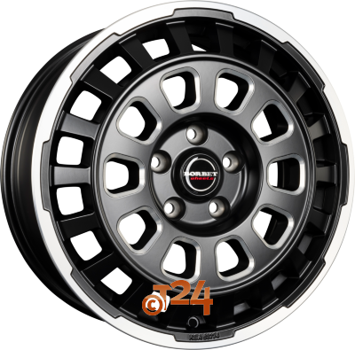 BORBET Velgen - CW7 Black Rim Window Polished Matt - 18 inch