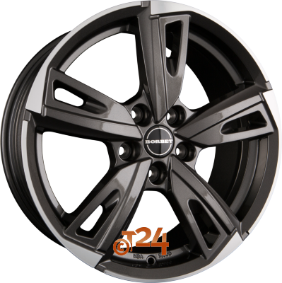 BORBET Velgen - BU1 Mistral Anthracite Glossy Polished - 17 inch