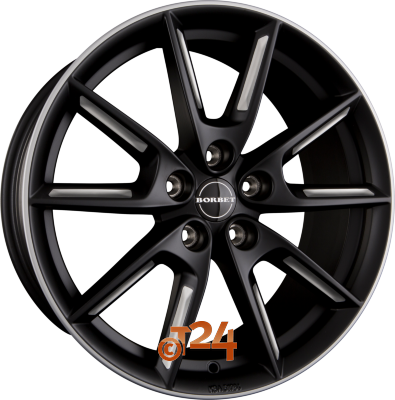 BORBET Velgen - LX Black Matt Silver Spoke Rim - 18 inch