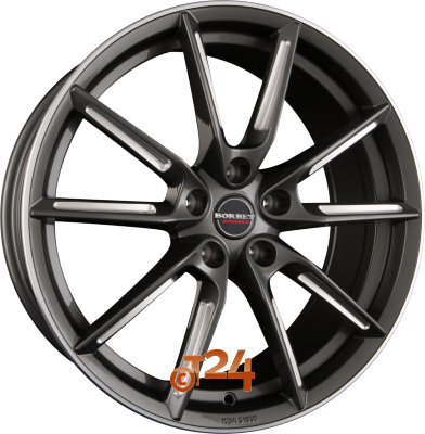 BORBET Velgen - LX Graphite Spoke Rim Polished - 19 inch