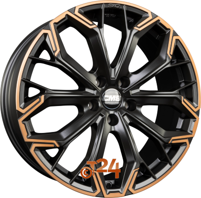 CMS Velgen - C37 PDBC Diamant Schwarz Kupfer Teilpoliert - 18 inch