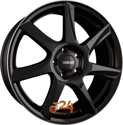 DEZENT Velgen - TW DARK - Black Polished Lip - 15 inch