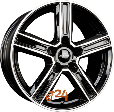 DEZENT Velgen - KG DARK - Schwarz Frontpoliert - 17 inch