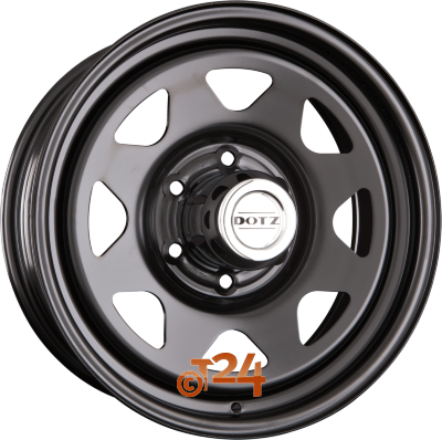 DOTZ Velgen - DAKAR - Ohne Zubehor DARK Schwarz Glanzend - Offroad Stalen Velg - 16 inch