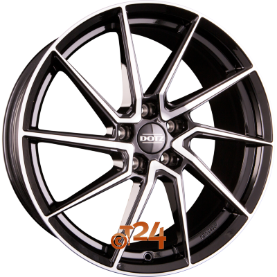 DOTZ Velgen - SPA DARK - Schwarz Glanzend Frontpoliert - 18 inch