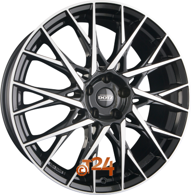 DOTZ Velgen - FUJI DARK - Schwarz Frontpoliert - 18 inch