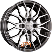 DOTZ Velgen - LIMEROCK DARK - Gunmetal Frontpoliert - 17 inch