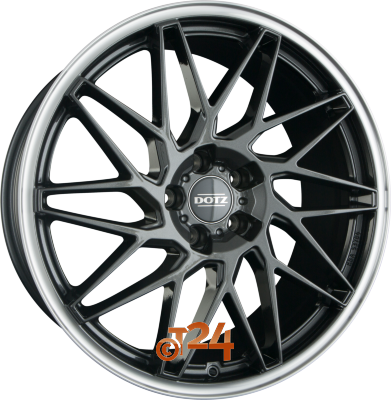 DOTZ Velgen - TANAKA DARK - Gunmetal Matt Polished Lip - 19 inch