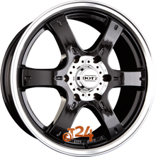 DOTZ Velgen - CRUNCH Matt BLack / Polished Lip - 17 inch