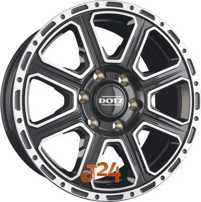 DOTZ Velgen - KALAHARI DARK - Schwarz Poliert - 17 inch