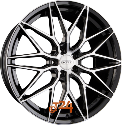 DOTZ Velgen - SUZUKA DARK - Schwarz Frontpoliert - 18 inch