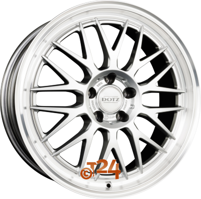 DOTZ Velgen - BILBAO BLAZE - Silber Gepolijste Velgrand - 17 inch