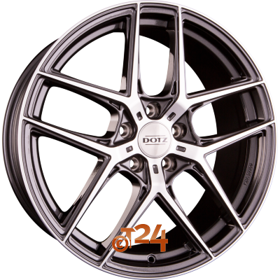 DOTZ Velgen - LAGUNASECA DARK - Gunmetal Glanzend Frontpoliert - 20 inch