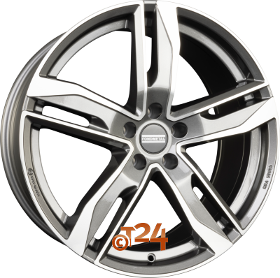 FONDMETAL Velgen - HEXIS Glossy Titanium Machined - 18 inch