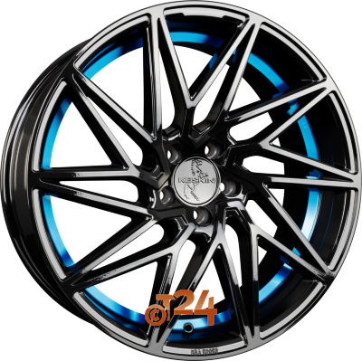 KESKIN Velgen - KT20 FUTURE Black Painted Blue Inside (BPBI) - 19 inch