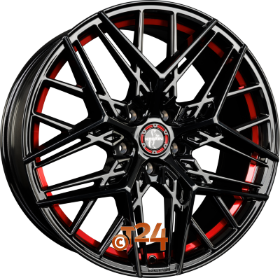 KESKIN Velgen - KT25 Black Painted Red Inside (BPRI) - 20 inch