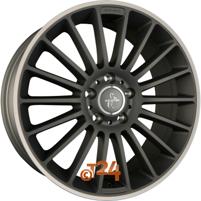 KESKIN Velgen - KT15 SPEED Titan Grey Lip Polish (TGLP) - 19 inch
