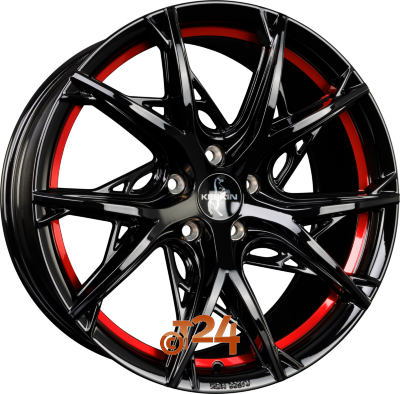 KESKIN Velgen - KT24 Black Painted Red Inside (BPRI) - 19 inch