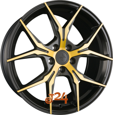 KESKIN Velgen - KT19N Black Front Gold - 19 inch
