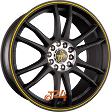 KESKIN Velgen - KT12 Racing Matt Black Lip Yellow (MBLY) - 18 inch