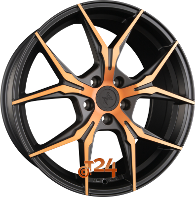 KESKIN Velgen - KT19N Matt Black Front Copper - 19 inch