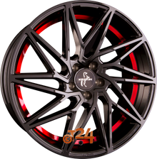 KESKIN Velgen - KT20 FUTURE Black Painted Red Inside (BPRI) - 18 inch