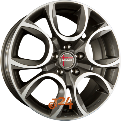 MAK Velgen - TORINO Gun Metallic Mirror Face - 14 inch