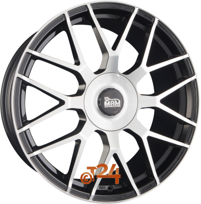 MAM Velgen - MAM GT1 Black Front Polish  - 20 inch