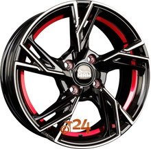 MAM Velgen - MAM RS5 Black Front Polish Red Inside  - 16 inch