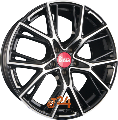 MAM Velgen - MAM B4 Black Front Polish  - 19 inch