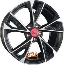 MAM Velgen - MAM RS6 Black Front Polish  - 17 inch
