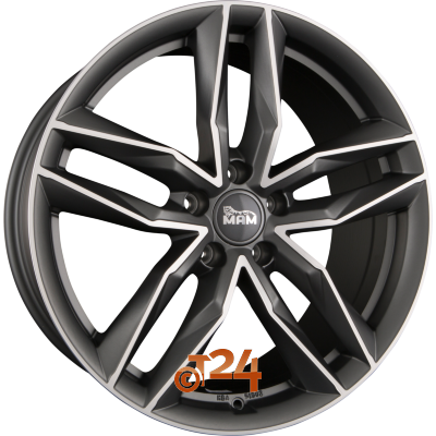 MAM Velgen - MAM RS3 Matt Palladium Front Polish  - 18 inch