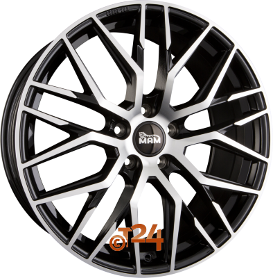 MAM Velgen - MAM RS4 Black Front Polish  - 16 inch