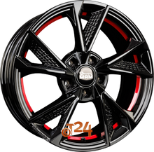MAM Velgen - MAM RS6 Black Painted Red Inside  - 19 inch