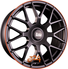MAM Velgen - MAM GT1 Matt Black Lip Orange  - 19 inch
