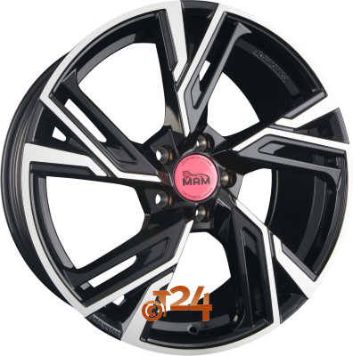 MAM Velgen - MAM RS5 Black Front Polish  - 20 inch