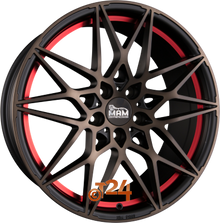 MAM Velgen - MAM B2 Bronze Red Inside  - 18 inch