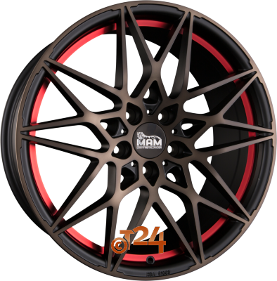 MAM Velgen - MAM B2 Bronze Red Inside  - 18 inch