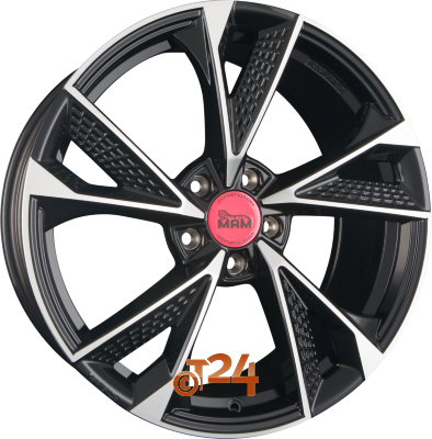 MAM Velgen - MAM RS6 Black Front Polish  - 19 inch