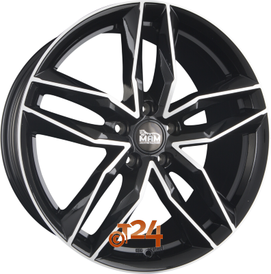 MAM Velgen - MAM RS3 Black Front Polish  - 19 inch