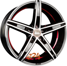 MAM Velgen - MAM OX-18 Black Front Polish Red Inside  - 19 inch
