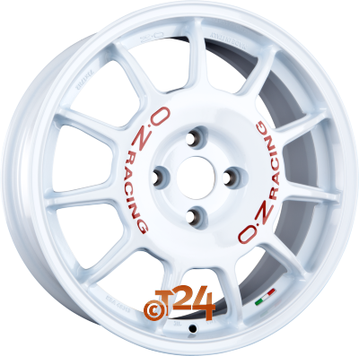 OZ Velgen - LEGGENDA Race White + Red Lettering - 17 inch