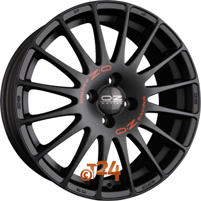 OZ Velgen - SUPERTURISMO GT Matt Black + Red Lettering - 15 inch