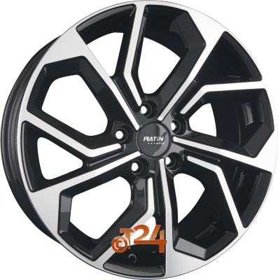 PLATIN Velgen - P 97 Black Polished - 20 inch