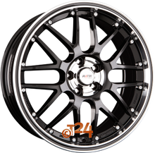 PLATIN Velgen - P 61 Schwarz, Rand Poliert, Rand Schwarz - 15 inch