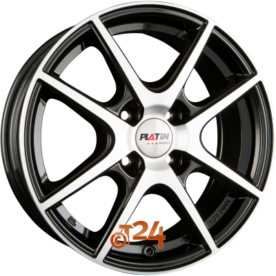 PLATIN Velgen - P 73 Diamant Schwarz Frontpoliert - 15 inch