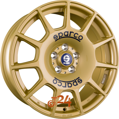 SPARCO Velgen - TERRA Race Gold + Blue Lettering - 17 inch