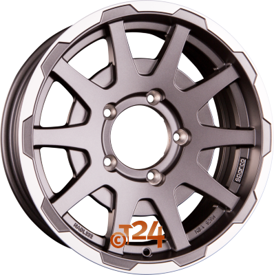 SPARCO Velgen - DAKAR JIMNY Matt Dark Grey Lip Polish - 16 inch