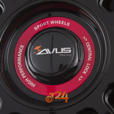 AVUS Racing Velgen - AC-M09 Black Cap Rosso - 19 inch